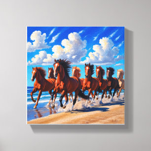 Toile huit canvas de cheval a