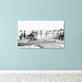 Toile Hukilau Nets hommes Pêche Hawaii Surf photo (Insitu (Plancher de Bois))