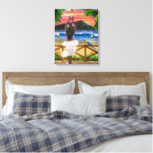 TOILE HULA DE LA COUCHE DE SOLEIL HAWAIIENNE (Insitu(Chambre))