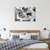 Toile Hula Girl avec Outrigger Canoe Hawaii photo (Insitu(Chambre))