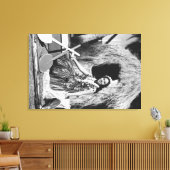 Toile Hula Girl avec Outrigger Canoe Hawaii photo (Insitu(Salon))