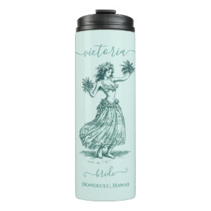 Toile Hula Meisje Hawaiian Island Trouwfeest Thermosbeker