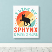 Toile Humour du propriétaire canadien de chats en sphynx (Insitu (Plancher de Bois))