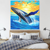 Toile Humpback Sunset Leap Art (Insitu(Chambre))