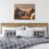 Toile Huskies Dogs Photo (Insitu(Chambre))
