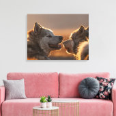 Toile Huskies Dogs Photo (Insitu(Salon))