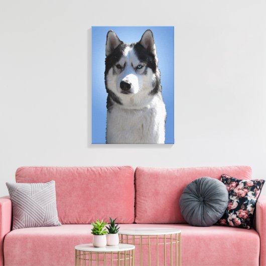 Toile Husky Imprimer Étitré Husky Malamute Canvas Chien (Insitu(Salon))