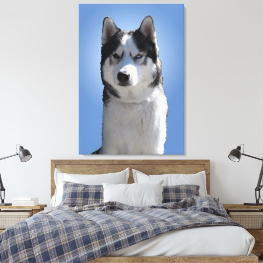 Toile Husky Imprimer Étitré Husky Malamute Canvas Chien (Insitu(Chambre))