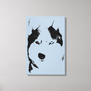 Toile Husky Imprimer Étitré Husky Malamute Canvas Chien