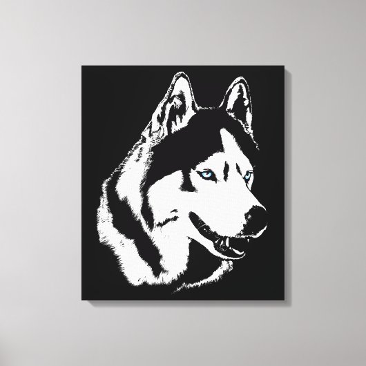 Toile Husky Imprimer Stretted Sibérien Husky Chig Canvas (Recto)