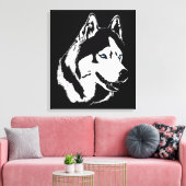 Toile Husky Imprimer Stretted Sibérien Husky Chig Canvas (Insitu(Salon))