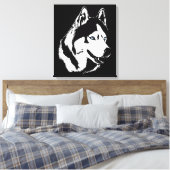 Toile Husky Imprimer Stretted Sibérien Husky Chig Canvas (Insitu(Chambre))