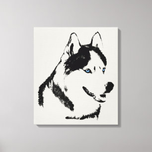 Toile Husky Imprimer Stretted Sibérien Husky Chig Canvas
