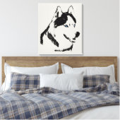 Toile Husky Imprimer Stretted Sibérien Husky Chig Canvas (Insitu(Chambre))