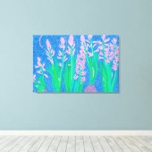 Toile Hyacinthes roses Fleurs de printemps peinture d'ar (Insitu (Plancher de Bois))