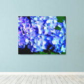 Toile Hydrangea florale magenta bleu violet élégant (Insitu (Plancher de Bois))