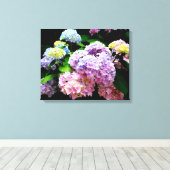 Toile Hydrangea garden, rose, bleu, purple floral (Insitu (Plancher de Bois))