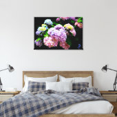 Toile Hydrangea garden, rose, bleu, purple floral (Insitu(Chambre))