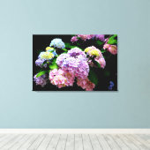 Toile Hydrangea garden, rose, bleu, purple floral (Insitu (Plancher de Bois))