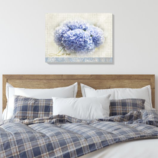 Toile Hydrangeas bleu romantique (Insitu(Chambre))