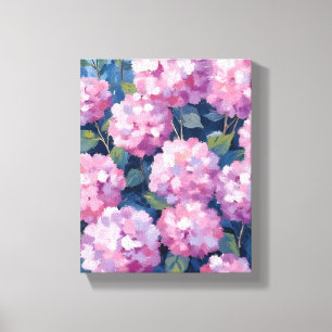 Toile Hydrangeas Florales Rose Pâle