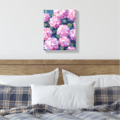 Toile Hydrangeas Florales Rose Pâle (Insitu(Chambre))