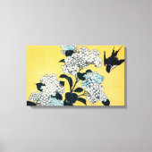 Toile Hydrangée et hirondelle, Hokusai, Ukiyo-e (Recto)