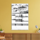 Toile Hydraulique, canal et serrures (Insitu(Salon))