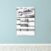 Toile Hydraulique, canal et serrures (Insitu (Plancher de Bois))