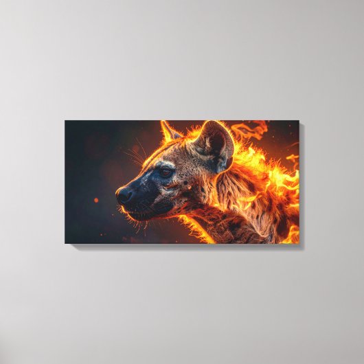 Toile Hyène en flammes (Recto)
