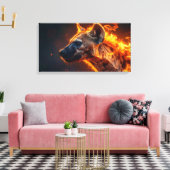 Toile Hyène en flammes (Insitu(Salon))