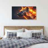 Toile Hyène en flammes (Insitu(Chambre))