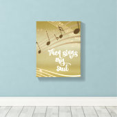 Toile Hymn : Puis Chante Ma Citation D'Âme (Insitu (Plancher de Bois))