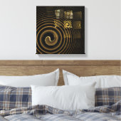 Toile Hypnose Abstrait Art noir et blanc (Insitu(Chambre))