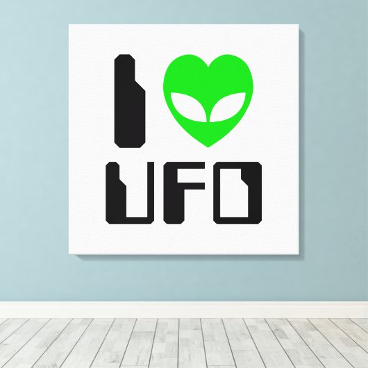 Toile I Alien Heart UFO (Insitu (Plancher de Bois))