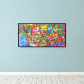 Toile I Exist By Squid Fear City (2.5) (Insitu (Plancher de Bois))