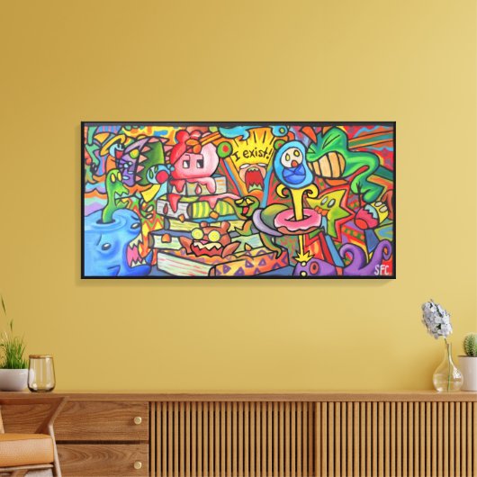 Toile I Exist By Squid Fear City (2.5) (Insitu(Salon))