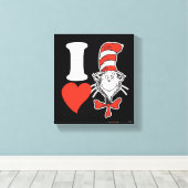 Toile I Heart Cat in the Casquette (Insitu (Plancher de Bois))