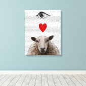 Toile I Heart Ewe (Insitu (Plancher de Bois))