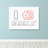 Toile I Heart Geek ASCII ART (Insitu (Plancher de Bois))