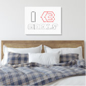 Toile I Heart Geek ASCII ART (Insitu(Chambre))