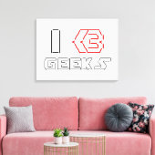 Toile I Heart Geek ASCII ART (Insitu(Salon))