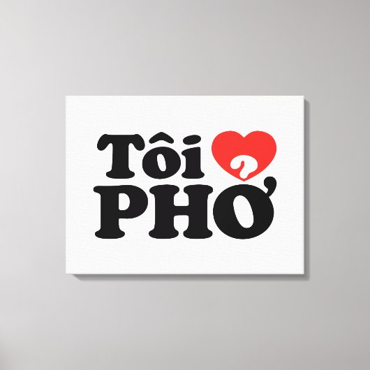 Toile I Heart (Love) Pho (Tôi PHỞ) (Recto)