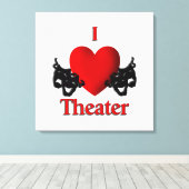 Toile I Heart Theatre (Insitu (Plancher de Bois))