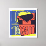 Toile I love 1930 - Pop art Wrapped Canvas<br><div class="desc">J'aime les années 1930</div>