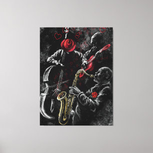 Toile I Love Jazz Music Canvas Print - Peinture Art