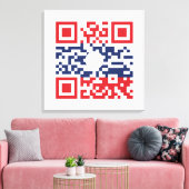 Toile I Love Laos (Khoy Huk Lao) Drapeau QR Code | Geek  (Insitu(Salon))