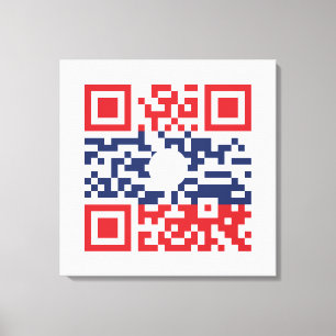 Toile I Love Laos (Khoy Huk Lao) Drapeau QR Code   Geek 