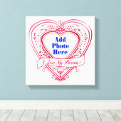 Toile I Love My Parents ! Photo Red Hearts (Insitu (Plancher de Bois))