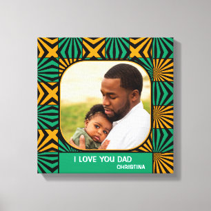 Toile I Love Papa Père Fille Photo Personnaliser